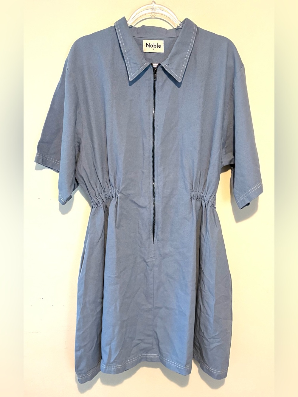 New Noble utility dress in pebble blue - Picture 4 of 9
